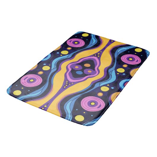 Boho Abstract kleurrijk 2 Badmat (Gekanteld)