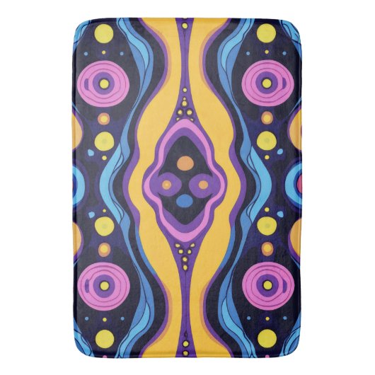 Boho Abstract kleurrijk 2 Badmat (Voorkant Verticaal)