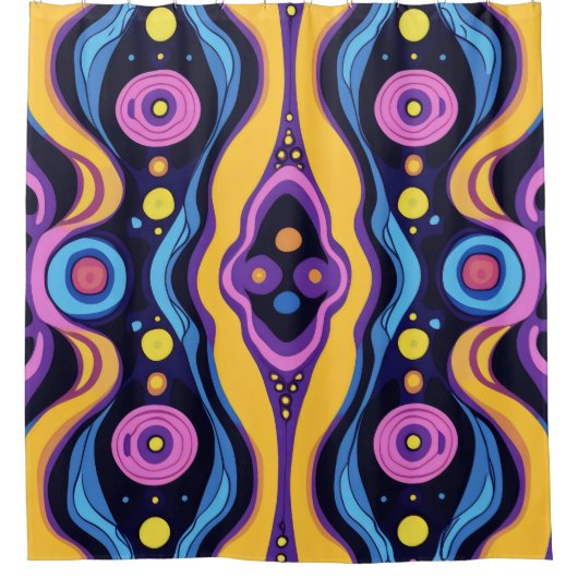 Boho Abstract kleurrijk 2 Douchegordijn (Voorkant)