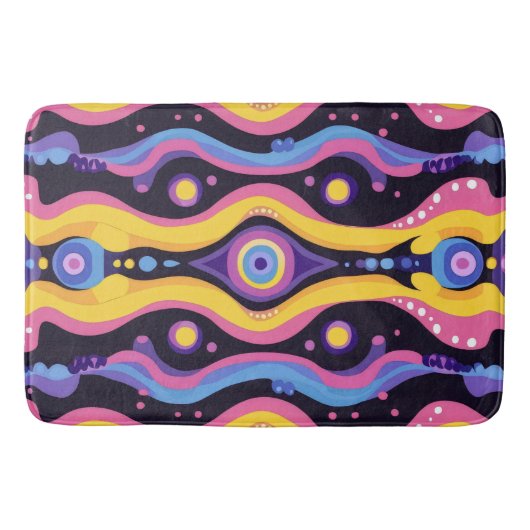 Boho Abstract kleurrijk 3 Badmat (Voorkant)