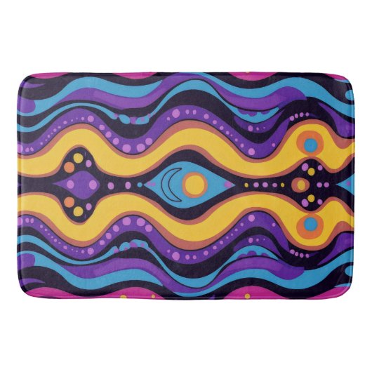 Boho Abstract kleurrijk 4 Badmat (Voorkant)
