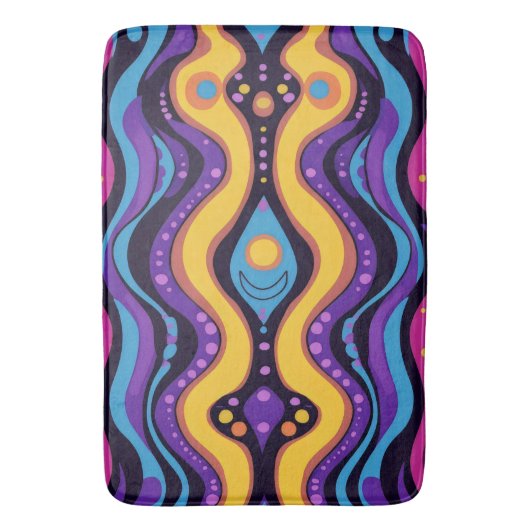 Boho Abstract kleurrijk 4 Badmat (Voorkant Verticaal)