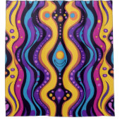 Boho Abstract kleurrijk 4 Douchegordijn (Voorkant)