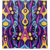 Boho Abstract kleurrijk 5 Douchegordijn (Voorkant)