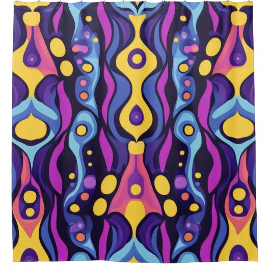 Boho Abstract kleurrijk 5 Douchegordijn (Voorkant)