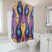 Boho Abstract kleurrijk 6 Douchegordijn (In situ)