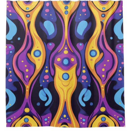 Boho Abstract kleurrijk 6 Douchegordijn (Voorkant)