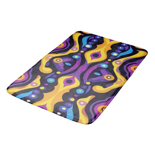 Boho Abstract kleurrijk 7 Badmat (Gekanteld)