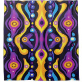 Boho Abstract kleurrijk 7 Douchegordijn (Voorkant)