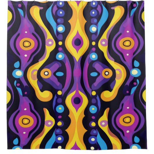 Boho Abstract kleurrijk 7 Douchegordijn (Voorkant)