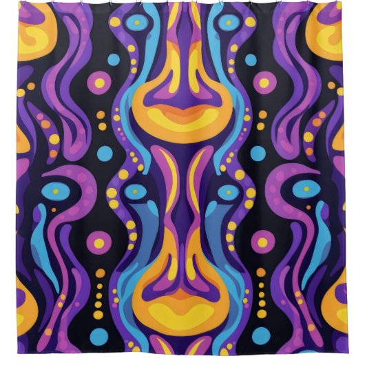 Boho Abstract kleurrijk 8 Douchegordijn (Voorkant)