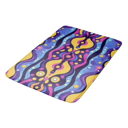 Boho Abstract kleurrijk 9 Badmat (Gekanteld)