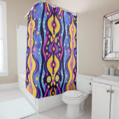 Boho Abstract kleurrijk 9 Douchegordijn (In situ)