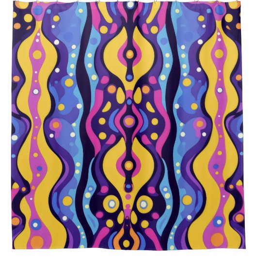 Boho Abstract kleurrijk 9 Douchegordijn (Voorkant)