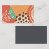 Boho abstract kunstwerk informatiekaartje (Voorkant / Achterkant)