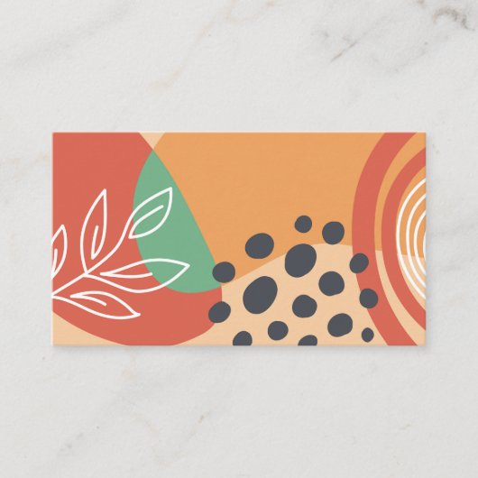 Boho abstract kunstwerk informatiekaartje (Voorkant)