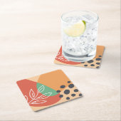 Boho abstract kunstwerk kartonnen onderzetters (Insitu)