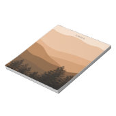 Boho Abstract Landscape Mountains, gepersonaliseer Notitieblok (Linkerzijde)