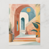 Boho Abstract landschap (10) Briefkaart (Voorkant)