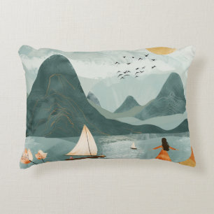 Boho Abstract landschap (11) Accent Kussen