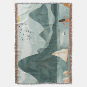 Boho Abstract landschap (11) Deken (Voorkant Verticaal)