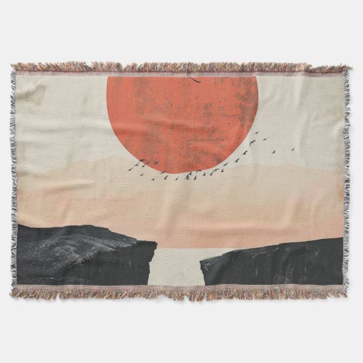Boho Abstract landschap (12) Deken (Voorkant)