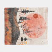 Boho Abstract landschap (13) Fleece Deken (Voorkant (Horizontaal))