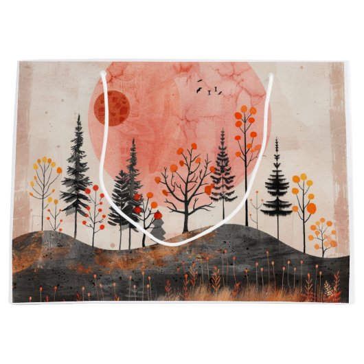 Boho Abstract landschap (13) Groot Cadeauzakje (Voorkant)