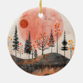 Boho Abstract landschap (13) Keramisch Ornament (Achterkant)
