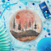 Boho Abstract landschap (13) Papieren Bordje (Feest)
