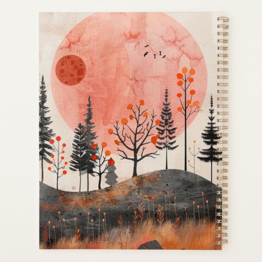 Boho Abstract landschap (13) Planner (Achterkant)