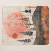 Boho Abstract landschap (13) Sherpa Deken (Voorkant (horizontaal))