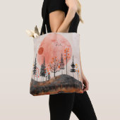 Boho Abstract landschap (13) Tote Bag (Dichtbij)