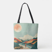 Boho Abstract landschap (14) Tote Bag (Achterkant)