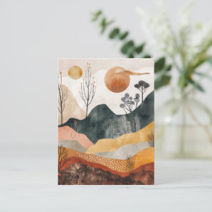 Boho Abstract landschap (15) Briefkaart