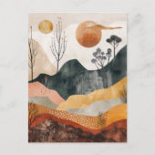 Boho Abstract landschap (15) Briefkaart (Voorkant)