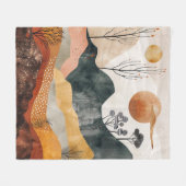 Boho Abstract landschap (15) Fleece Deken (Voorkant (Horizontaal))
