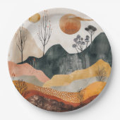 Boho Abstract landschap (15) Papieren Bordje (Voorkant)