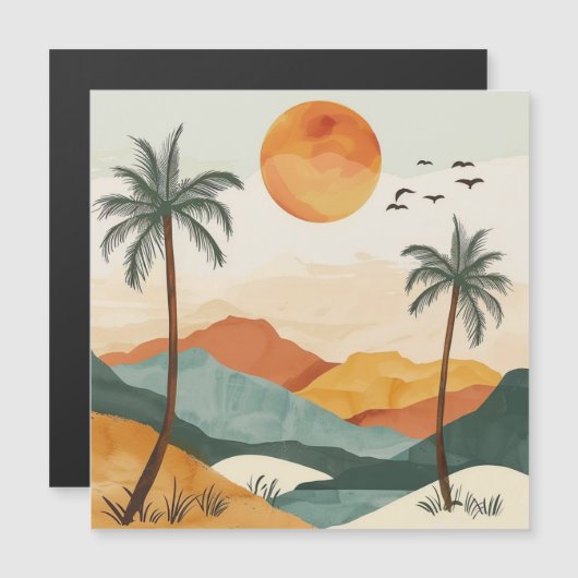 Boho Abstract landschap (16) (Voorkant / Achterkant)