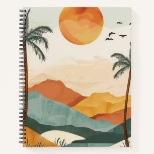Boho Abstract landschap (16) Notitieboek