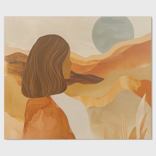 Boho Abstract landschap (17) Cadeaupapier (Vlak)