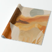Boho Abstract landschap (17) Cadeaupapier (Uitgerold)