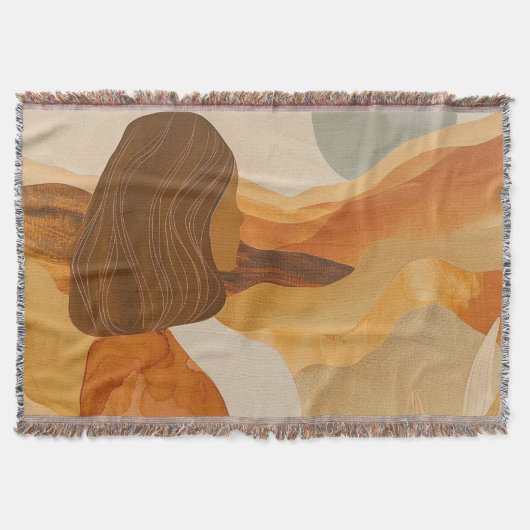 Boho Abstract landschap (17) Deken (Voorkant)