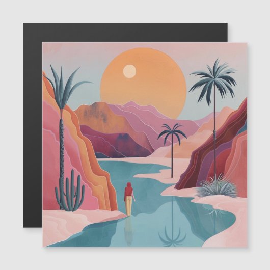 Boho Abstract landschap (18) (Voorkant / Achterkant)