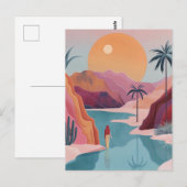Boho Abstract landschap (18) Briefkaart (Voorkant / Achterkant)
