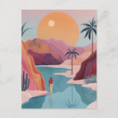 Boho Abstract landschap (18) Briefkaart (Voorkant)