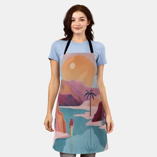 Boho Abstract landschap (18) Schort (Gedragen)