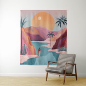 Boho Abstract landschap (18) Wandkleed (In situ)