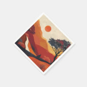 Boho Abstract landschap (19) Servet (Hoek)