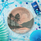 Boho Abstract landschap (1) Papieren Bordje (Feest)